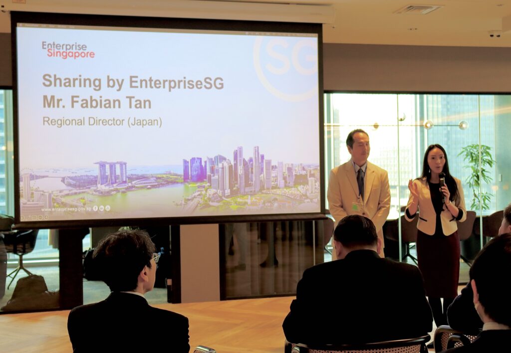 Samuel Yuen and Rachel Leng at the Enterprise Singapore event
